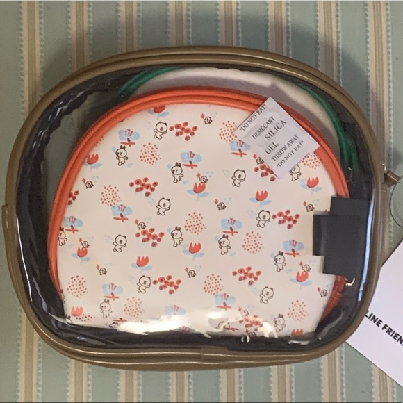 LINE FRIENDS Brown & Friends Mushroom COSMETIC BAG 3 PIECE SET! - Picture 5 of 11